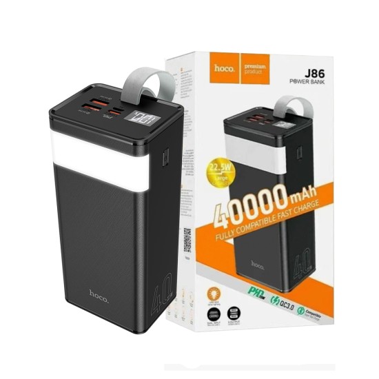 Hoco Power Bank J86 Powermaster 22.5W 40000mAh Black Hoco Power Bank J86 Powermaster 22.5W 40000mAh Black